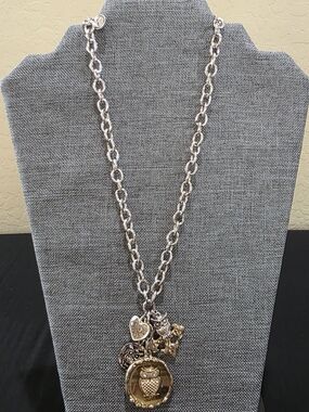 John Wind Jewelry Owl Heart Maltese Owls Charms Boho Chic Statement Necklace